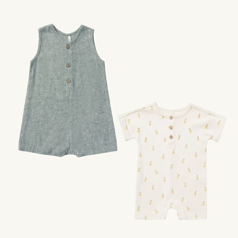 NWT - Rylee + Cru and Quincy Mae summer rompers bundle size 2-3